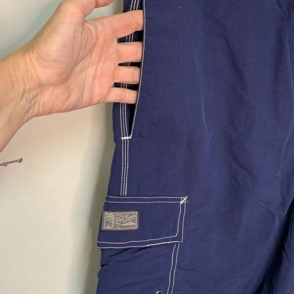 Polo Ralph Lauren Navy Cargo Drawstring Shorts Swim Trunks Size Medium - Picture 7 of 16